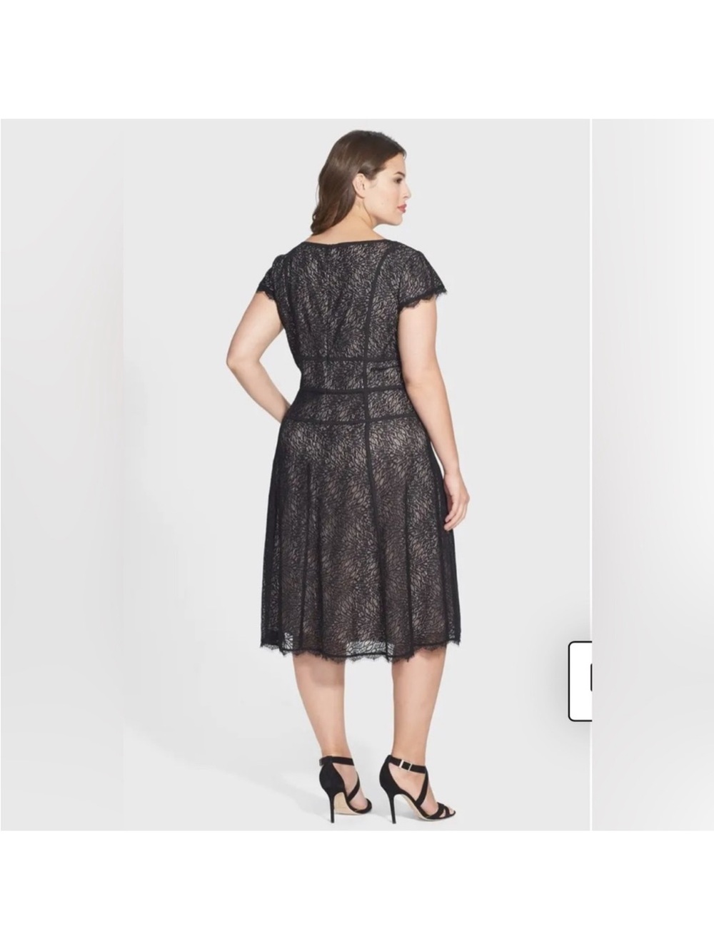 Adrianna Papell Black Lace Midi Dress - Picture 2 of 8
